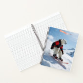 Surreal Polarbär Snowboarden Winterabenteuer Notizblock (Innenseite)