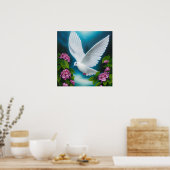 Surreal Pop Fantasy White Dove Poster (Küche)