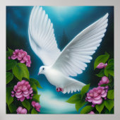 Surreal Pop Fantasy White Dove Poster (Vorne)