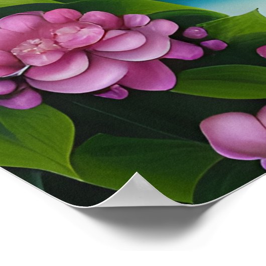 Surreal Pop Fantasy White Dove Poster (Ecke)