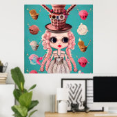 Surreal Pop Ice Creme Top Hat Puppe Poster (Heimbüro)