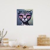 Surreal Pop Pink Cheetah Poster (Küche)
