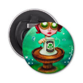 Surreal Pop St. Patrick's Day Beer Girl Flaschenöffner (Vorderseite)