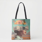 Surreal Portrait with Architectural Landscape Tasche (Vorderseite)