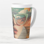 Surreal Portrait With Glasses Reflecting Desert Milchtasse (Rechte Ecke)
