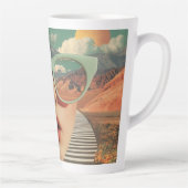 Surreal Portrait With Glasses Reflecting Desert Milchtasse (Rechts)