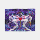 Surreal Psychedelic Dragon Fly Fleecedecke (Vorderseite (Horizontal))