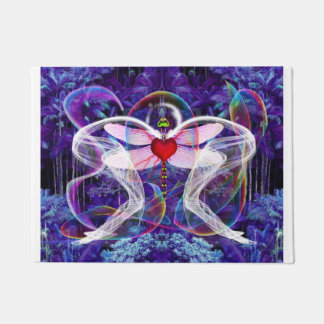Surreal Psychedelic Dragon Fly Fußmatte