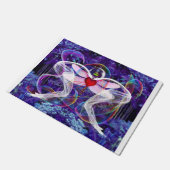 Surreal Psychedelic Dragon Fly Fußmatte (Schrägansicht)