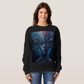 Surreal Psychedelic Multiple Eyes Split Vision Sweatshirt (Vorne ganz)