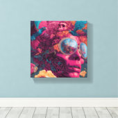 Surreal Psychedelic Wall Art on Stretched Leinwand (Insitu (Holzboden))