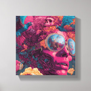 Surreal Psychedelic Wall Art on Stretched Leinwand
