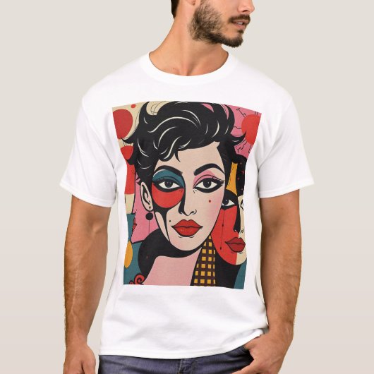 Surreal Punk Portrait T-Shirt (Vorderseite)