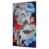 Surreal Puzzle Faces Clipboard Klemmbrett (Links)