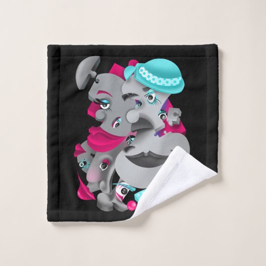 Surreal Puzzle Faces Face Cloud Waschlappen (Waschlappen)
