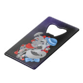 Surreal Puzzle Faces Flaschenöffner (Vorderseite Schrägansicht)