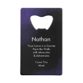 Surreal Puzzle Faces Flaschenöffner (Rückseite)