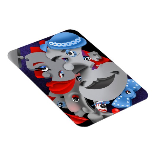 Surreal Puzzle Faces Kühlschrankmagnet Magnet (Rechte Seite)