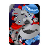 Surreal Puzzle Faces Kühlschrankmagnet Magnet (Vertikal)