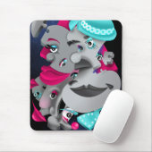 Surreal Puzzle Faces Mouse Mat Mousepad (Mit Mouse)