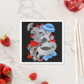 Surreal Puzzle Faces Napkin Serviette (Beispiel)