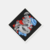 Surreal Puzzle Faces Napkin Serviette (Ecke)