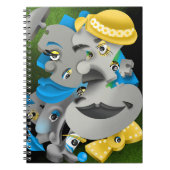 Surreal Puzzle Faces Notebook Notizblock (Vorderseite)