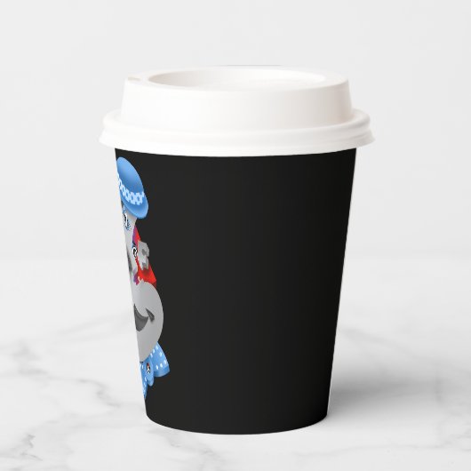 Surreal Puzzle Faces Paper Cup Pappbecher (Rückseite)