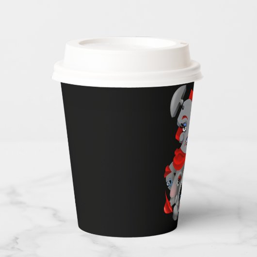 Surreal Puzzle Faces Paper Cup Pappbecher (Vorderseite)