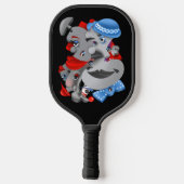 Surreal Puzzle Faces Pickleball Paddle (Rückseite)