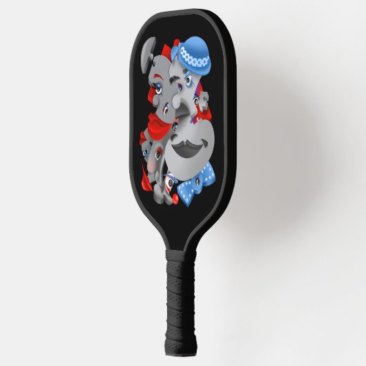 Surreal Puzzle Faces Pickleball Paddle (Links)