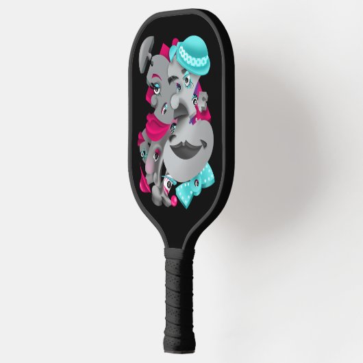 Surreal Puzzle Faces Pickleball Paddle (Links)