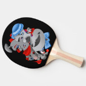 Surreal Puzzle Faces Ping Pong Paddle Tischtennis Schläger (Seitenansicht)