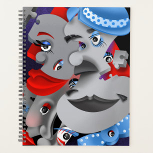 Surreal Puzzle Faces Planer