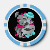 Surreal Puzzle Faces Poker Chip (Vorderseite)