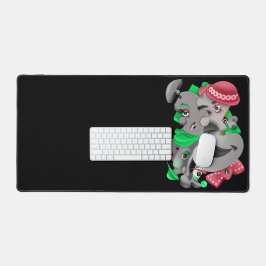 Surreal Puzzle Faces Schreibtischmatte (Tastatur & Maus)