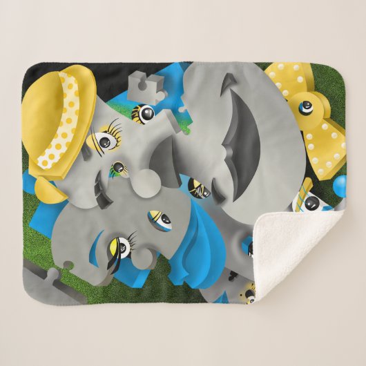 Surreal Puzzle Faces Sherpadecke (Vorderseite (Horizontal))