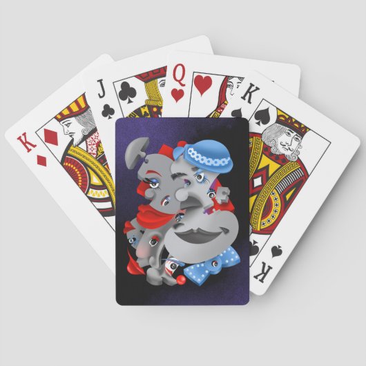 Surreal Puzzle Faces Spielkarten (Rückseite)