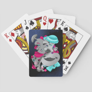 Surreal Puzzle Faces Spielkarten