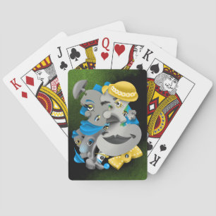 Surreal Puzzle Faces Spielkarten