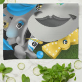 Surreal Puzzle Faces Teetuch Geschirrtuch (Gefaltet)