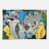 Surreal Puzzle Faces Teetuch Geschirrtuch (Horizontal)