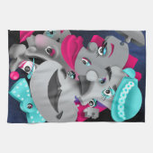 Surreal Puzzle Faces Teetuch Geschirrtuch (Horizontal)