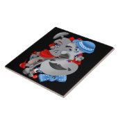 Surreal Puzzle Faces Versatile Tile Fliese (Seite)