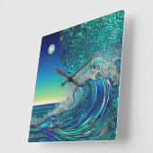 Surreal Quadratische Wanduhr (Winkel)