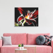 Surreal Red Lily Floral Wrapped Canvas Leinwanddruck (Insitu (Wohnzimmer))