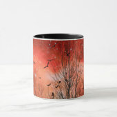 Surreal Red Starry Night Tasse (Zentrum)