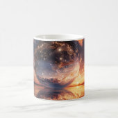 Surreal Reflective Sphere Containing Stars Kaffeetasse (Mittel)