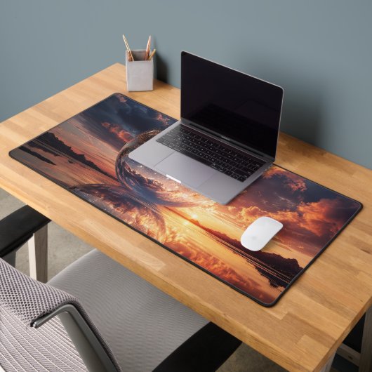 Surreal Reflective Sphere Containing Stars Schreibtischunterlage (Büro 2)