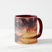 Surreal Reflective Sphere Containing Stars Tasse (VorderseiteRechts)